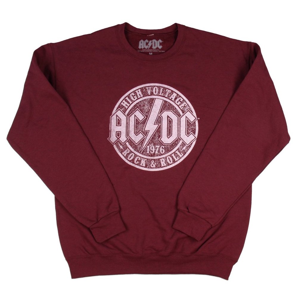 ACDC High Voltage Rock And Roll 1976 Mens Pullover